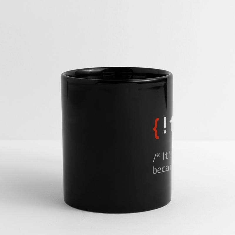 Programmierer false true Informatiker Student Panorama-Tasse farbig