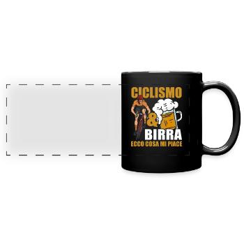 Regalo Ciclisti Di Mountain Bike Bici - Panorama-Tasse farbig - Schwarz - Vorne