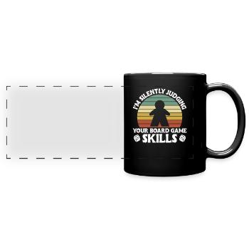 Brettspiel Nerd Geschenke Board Games - Panorama-Tasse farbig - Schwarz - Vorne