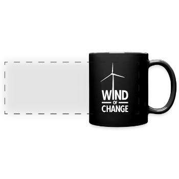 Énergie éolienne Énergie éolienne Climat Éolienne - Mug panoramique uni - noir - Devant