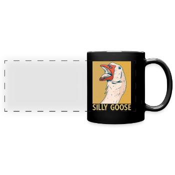 Silly Goose Alberne Gans Humor - Panorama-Tasse farbig - Schwarz - Vorne
