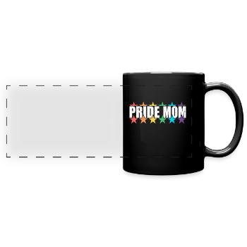 Pride Mom - LGBT Gay Pride Month Community - Full Colour Panoramic Mug - black - Front