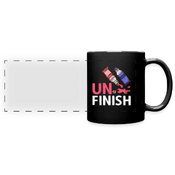 Unfinish Painting Colors Drawing Painting Art - Full Colour Panoramic Mug - black - Front
