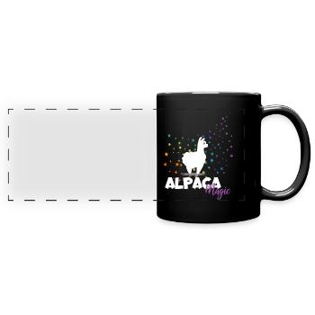 Alpaga Magic Alpaga Rainbow Stars Alpaga - Mug panoramique uni - noir - Devant