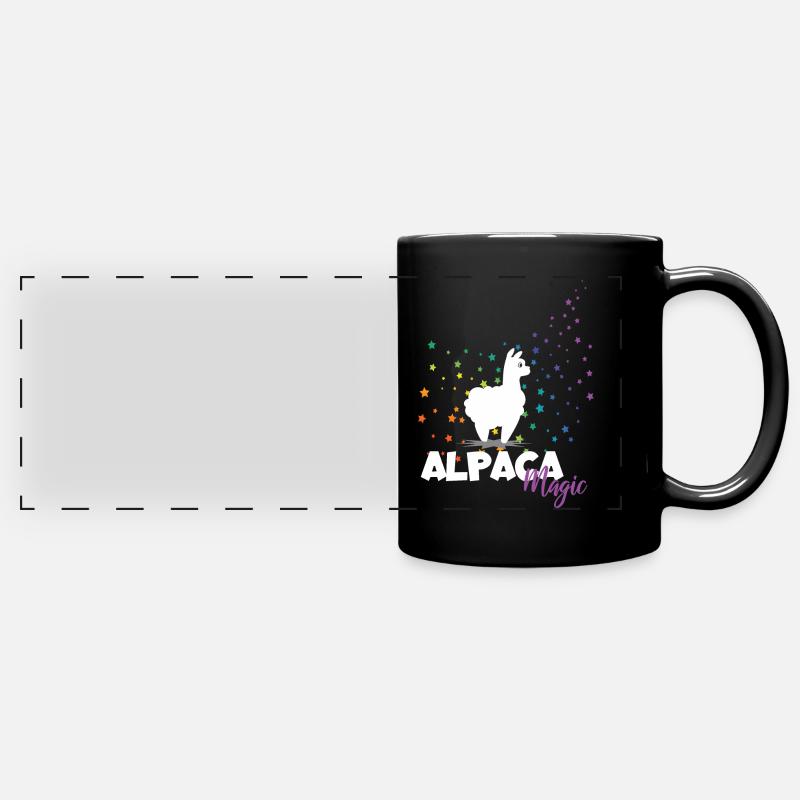 Alpaca Magic Alpaka Regenbogen Sterne Alpaka - Panorama-Tasse farbig - Schwarz