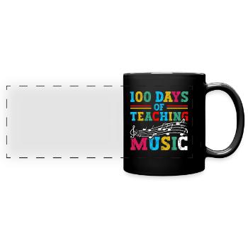 100 Tage Musikunterricht Schulfachlehrer - Panorama-Tasse farbig - Schwarz - Vorne