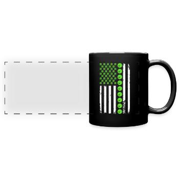 Bowling Athletic Sports Amerikanische Flagge St. - Panorama-Tasse farbig - Schwarz - Vorne