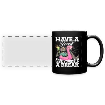 Have A Break Give National Stress Awareness - Full Colour Panoramic Mug - black - Front