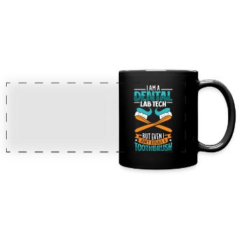 Je suis prothésiste dentaire - Mug panoramique uni - noir - Devant