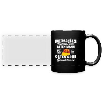 Ossi Geschenk Männer Frauen Ostdeutschland NVA Ost - Panorama-Tasse farbig - Schwarz - Vorne