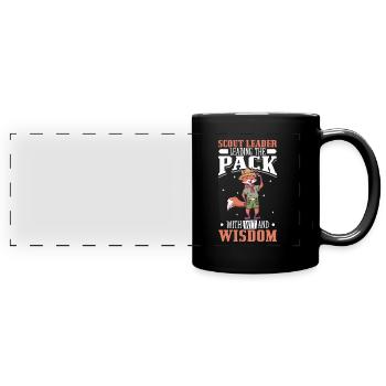 Fuchs - Pfadfinder Betreuer - Panorama-Tasse farbig - Schwarz - Vorne