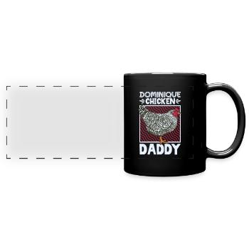 Papa Dominique - Mug panoramique uni - noir - Devant