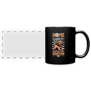Home - Griffon Fauve de Bretagne - Full Colour Panoramic Mug - black - Front