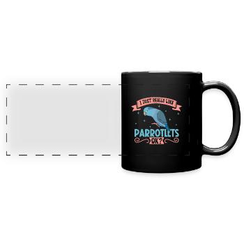 I love my sparrow parrot - Full Colour Panoramic Mug - black - Front