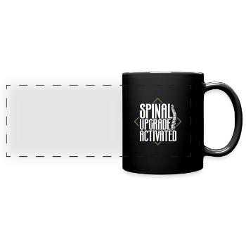 Spine Upgrade Enabled - Back Surgery - Full Colour Panoramic Mug - black - Front