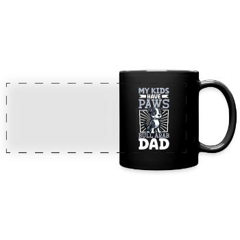 Bull Arab Papa - Panorama-Tasse farbig - Schwarz - Vorne