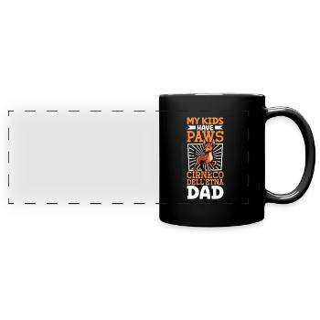 Cirneco dell'Etna Papa - Full Colour Panoramic Mug - black - Front