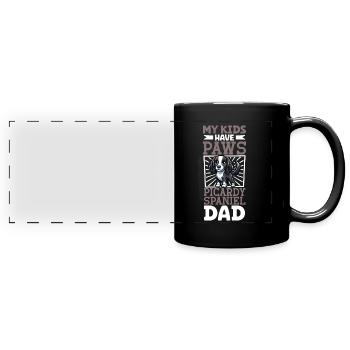 Epagneul Picard Papa - Panorama-Tasse farbig - Schwarz - Vorne