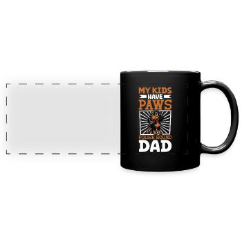 Polnische Bracke Papa - Panorama-Tasse farbig - Schwarz - Vorne