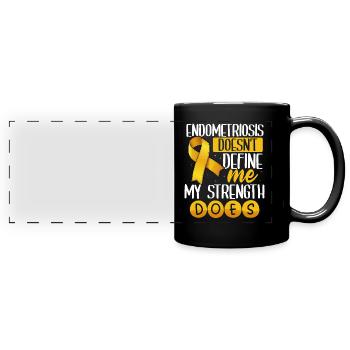 L’endométriose ne me définit pas, mais la mienne - Mug panoramique uni - noir - Devant