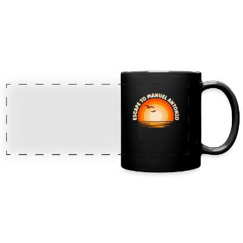 Je fuis vers Manuel Antonio - Mug panoramique uni - noir - Devant
