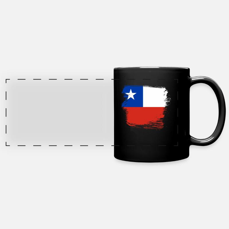 Drapeau chilien - Mug panoramique uni - noir