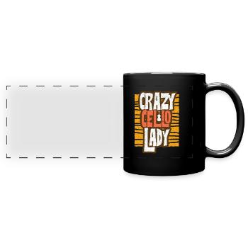 Cello - Panorama-Tasse farbig - Schwarz - Vorne