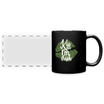 St. Patricks Day Irish - Panorama-Tasse farbig - Schwarz - Vorne