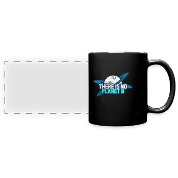 Environmental protection Climate protection - Full Colour Panoramic Mug - black - Front