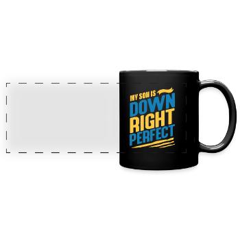 Trisomie 21 du syndrome de Down - Mug panoramique uni - noir - Devant