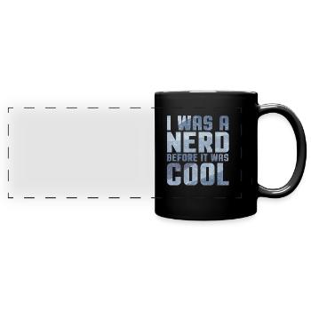 Nerd - Full Colour Panoramic Mug - black - Front