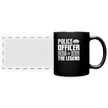 Police officer police - Full Colour Panoramic Mug - black - Front