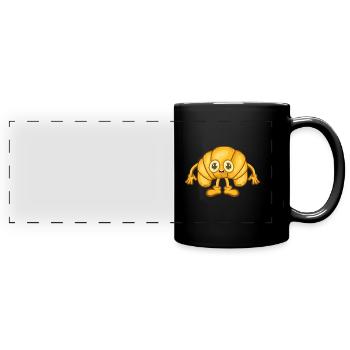 croissant - Full Colour Panoramic Mug - black - Front