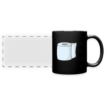 Papier toilette papier toilette - Mug panoramique uni - noir - Devant