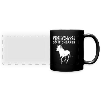 Graphiste graphiste artiste - Mug panoramique uni - noir - Devant