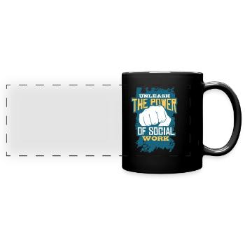Travailleurs sociaux - Mug panoramique uni - noir - Devant