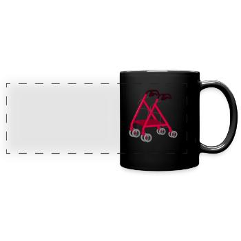 Rollator Walking Aid - Full Colour Panoramic Mug - black - Front