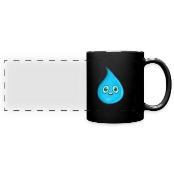 Gouttes d’eau - Mug panoramique uni - noir - Devant