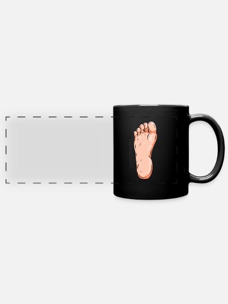 Fuß - Panorama-Tasse farbig - Schwarz