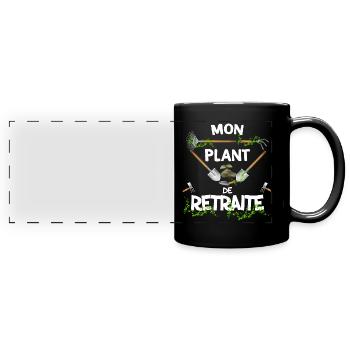 My retirement plants Colleague Departure Gift - Full Colour Panoramic Mug - black - Front
