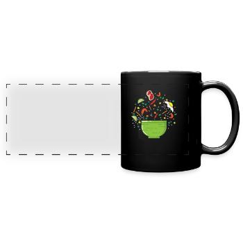 asian bowl - Full Colour Panoramic Mug - black - Front