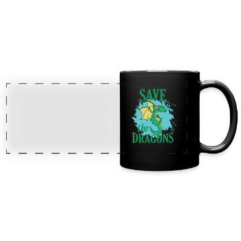 Save the Dragons Animal Dragon Mythical Creatures - Full Colour Panoramic Mug - black - Front