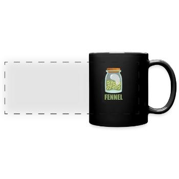 Fennel Gewürz Geschmack Essen Kochen - Panorama-Tasse farbig - Schwarz - Vorne