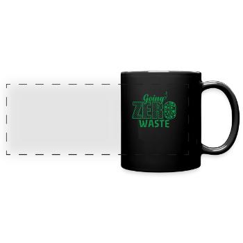 Objectif zéro déchet Protection de l’environnement Planète Terre - Mug panoramique uni - noir - Devant