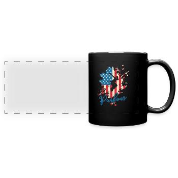 Parkour USA Flagge Sport Training Fitness - Panorama-Tasse farbig - Schwarz - Vorne