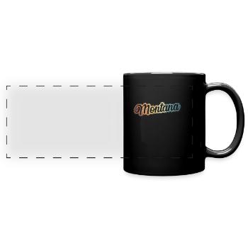 Montana USA Amerika Bundesstaat - Panorama-Tasse farbig - Schwarz - Vorne