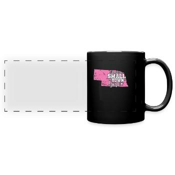 Nebraska Just a Small Town Girl USA America - Full Colour Panoramic Mug - black - Front