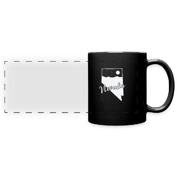 Nevada USA Amerika Bundesstaat - Panorama-Tasse farbig - Schwarz - Vorne