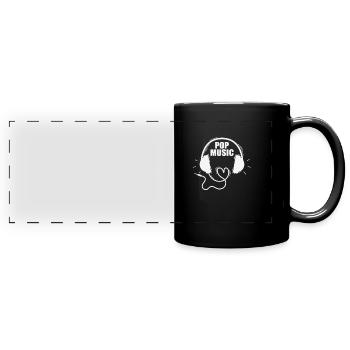 Pop Music Genre Singers Stars R'n'B - Full Colour Panoramic Mug - black - Front