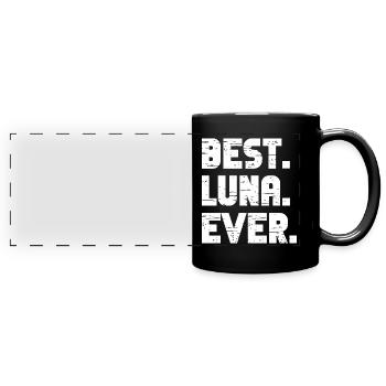 Best Luna Ever Retro Gift Saying Birthday - Full Colour Panoramic Mug - black - Front